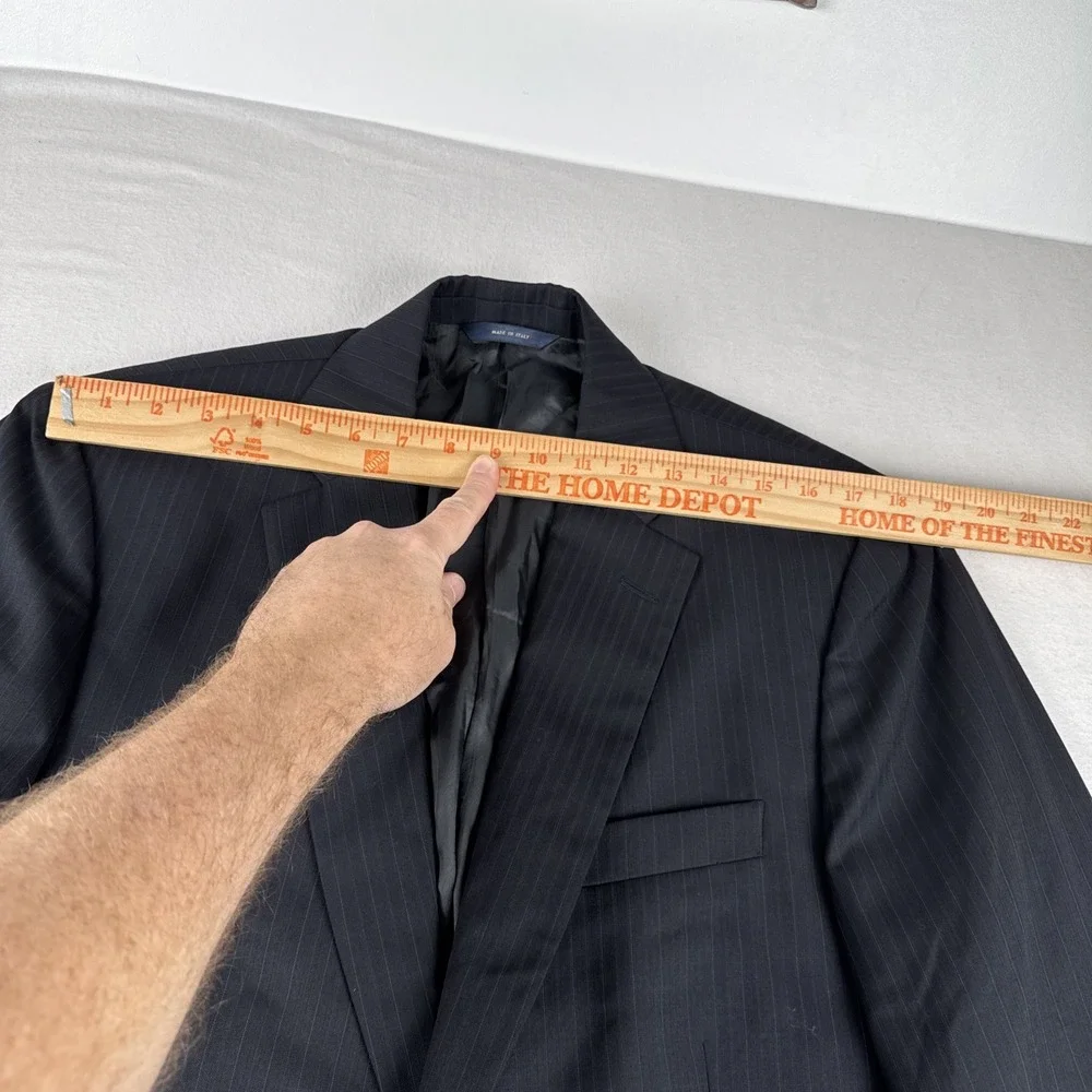 Brooks Brothers Madison Mens Striped Dark Gray Blazer 41L Office Made in Italy